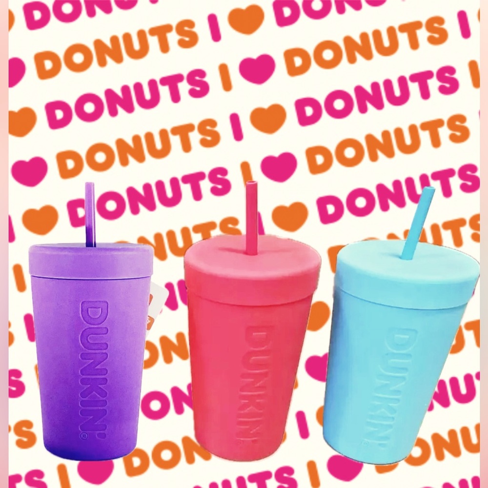 Dunkin Donuts “2024 “ Silicone Tumbler Sipper Set (22oz)